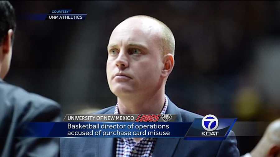 Former University of New Mexico basketball director of operations is being accused of spending more than $63,000.