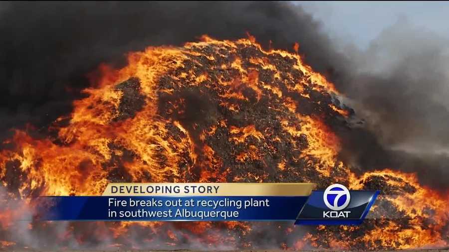A fire broke out at a recycling plant in southwest Albuquerque.