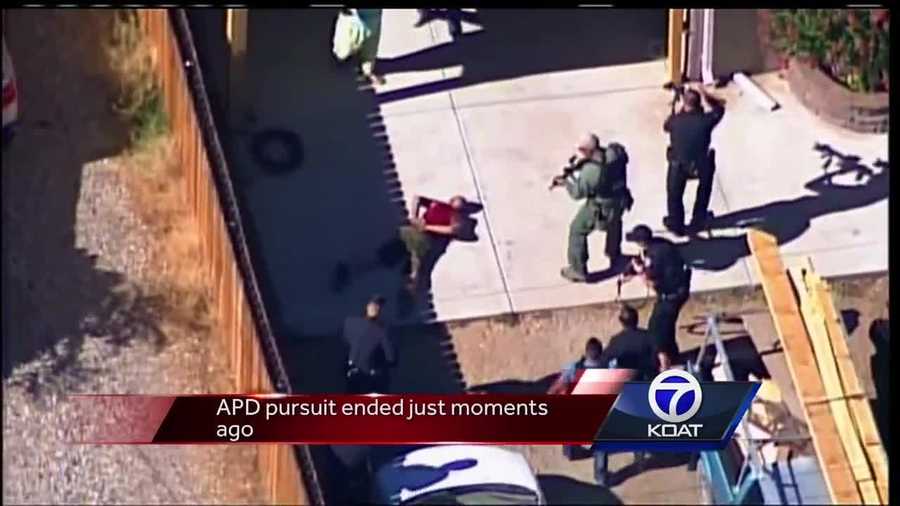 Albuquerque Police Department officers pursued a high speed chase suspect Tuesday afternoon.