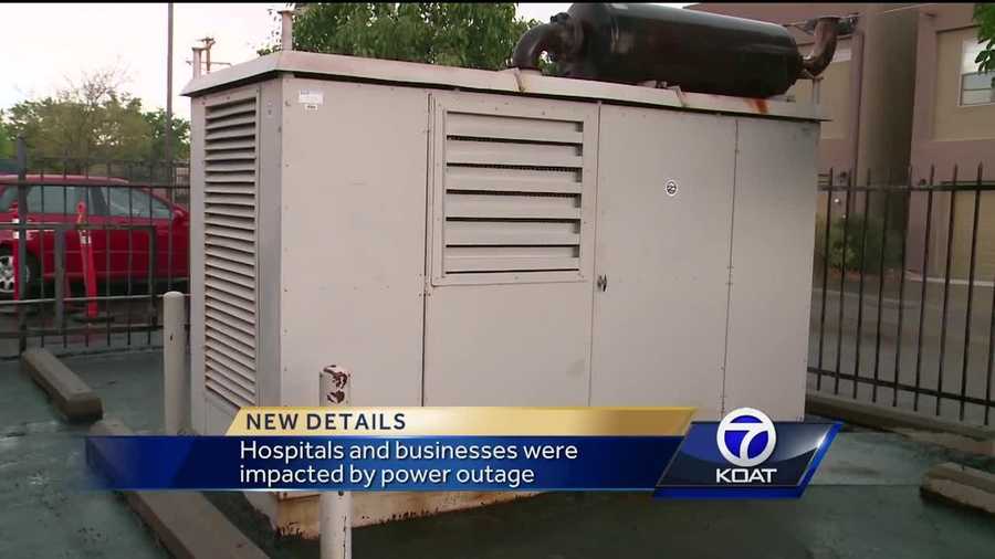 Power outage impacts hospitals and businesses