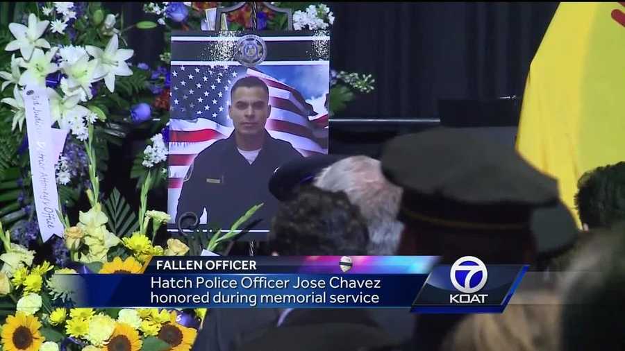 Hatch Police Officer Jose Chavez honored during memorial service.