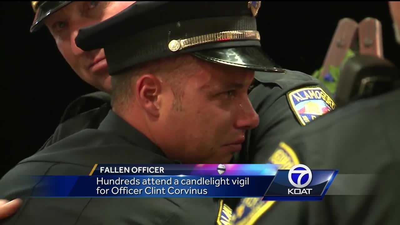 Hundreds Gather For Fallen Officer's Vigil