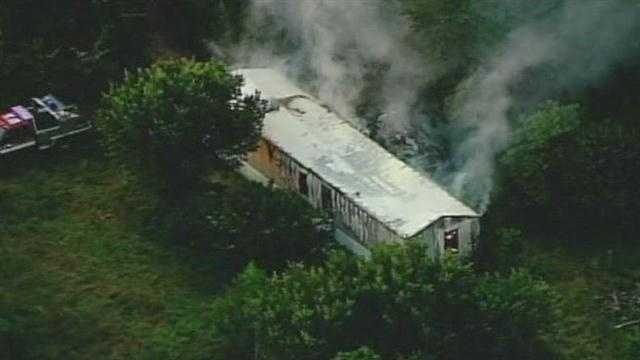 Firefighters are at the scene of a mobile home fire in Southeast Oklahoma City Wednesday.