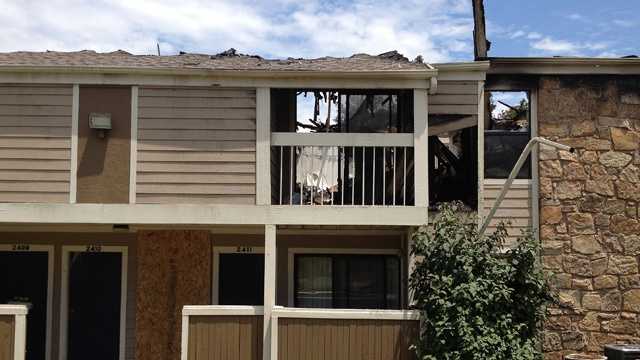 About two dozen residents are displaced in a fire at an Oklahoma City apartment complex.