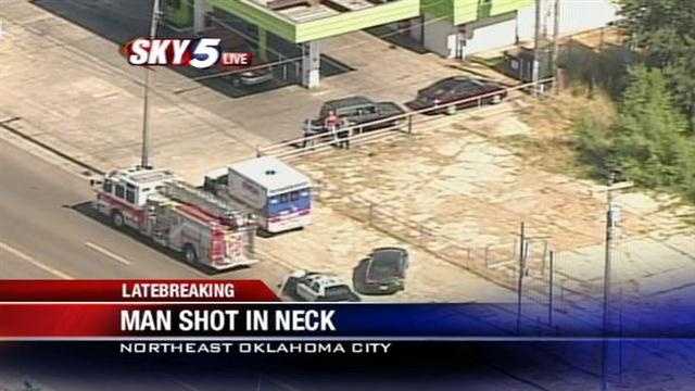 Police are looking for two people involved in a shooting in Northeast Oklahoma City. Sky5 was above the scene and shot this video.
