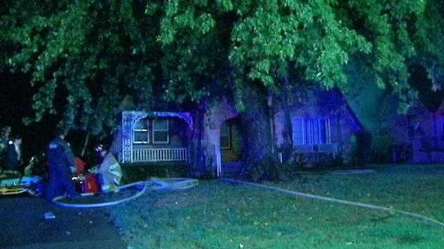Two people are headed to the hospital because of a fire at their home.