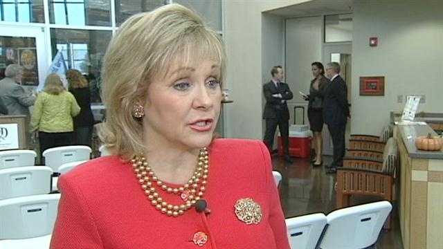 Oklahoma Gov. Mary Fallin said she is waiting on state lawmakers to send her legislation similar to the Adam Walsh Act to her desk.
