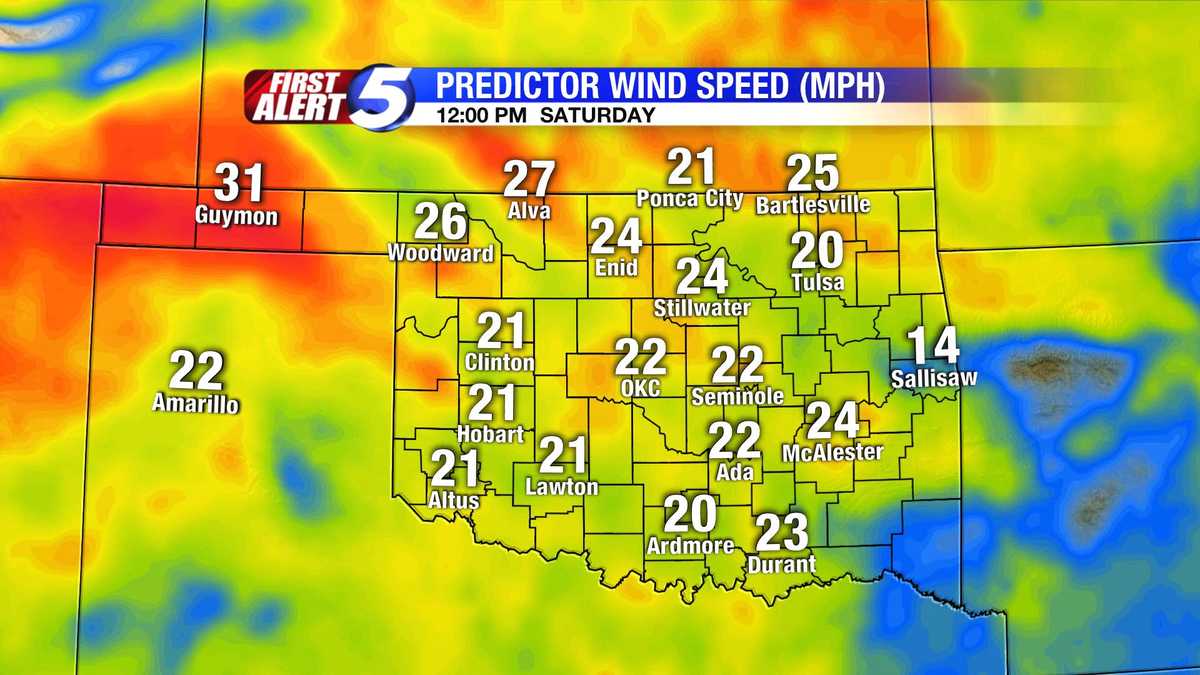 Hourbyhour Oklahoma wind speed slideshow (Nov. 8)