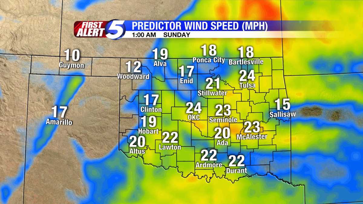 Hourbyhour Oklahoma wind speed slideshow (Nov. 8)