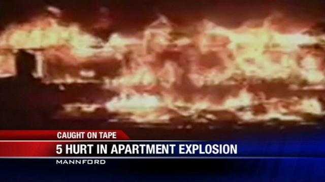 An apartment complex in Mannford, Oklahoma exploded injuring 5 people.