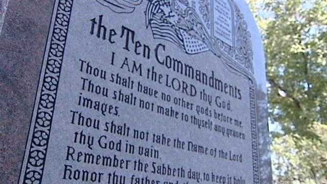 A new Ten Commandments monument placed on the north entrance of the Oklahoma state capitol has caused people to take notice because of a couple of misspellings.