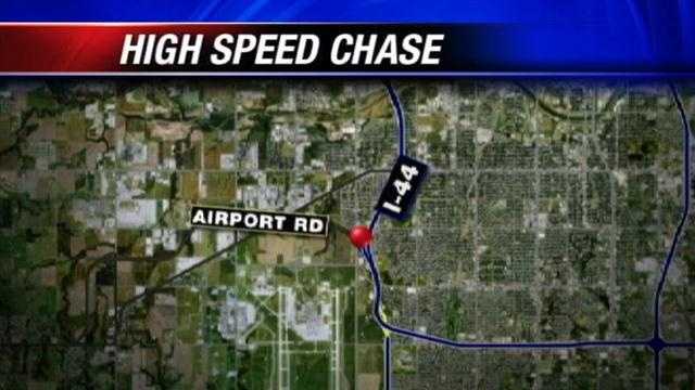 Police had to use helicopter assistance during a high speed chase.