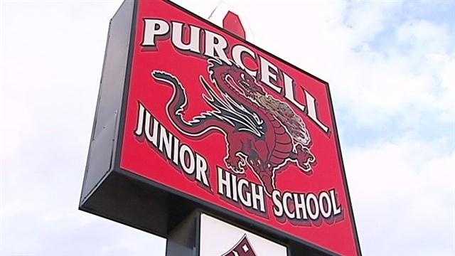 The incident happened at Purcell Junior High School. School Officials say it was an isolated incident.