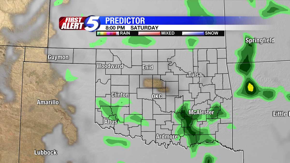 Hour-by-hour Oklahoma weather slideshow