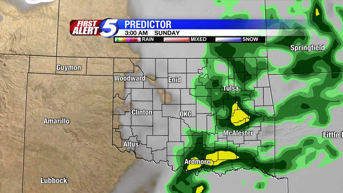 Hour-by-hour Oklahoma weather slideshow