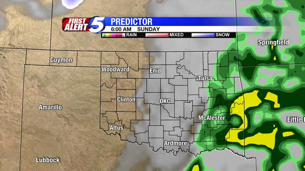 Hour-by-hour Oklahoma weather slideshow