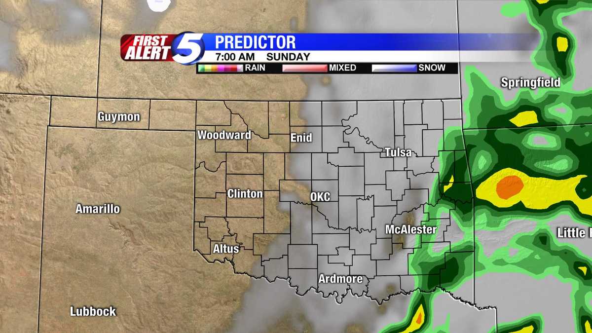 Hour-by-hour Oklahoma weather slideshow