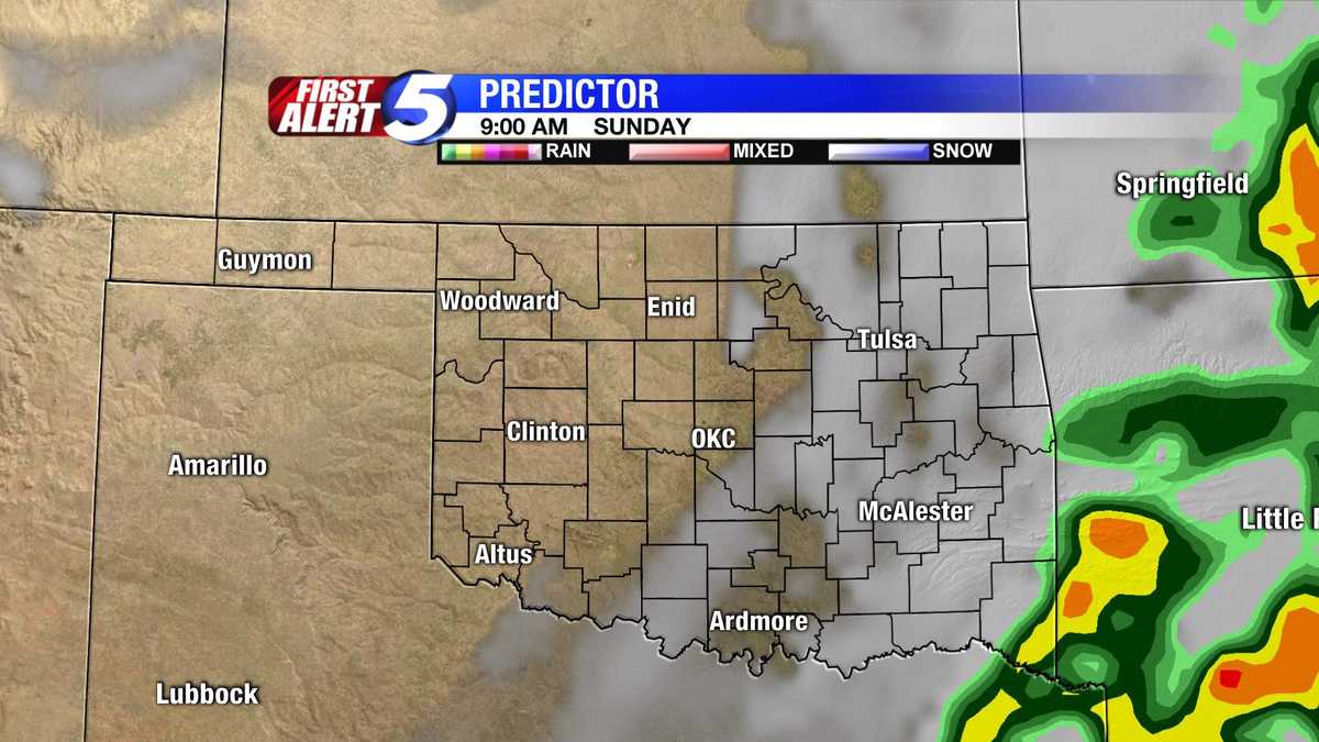 Hour-by-hour Oklahoma weather slideshow