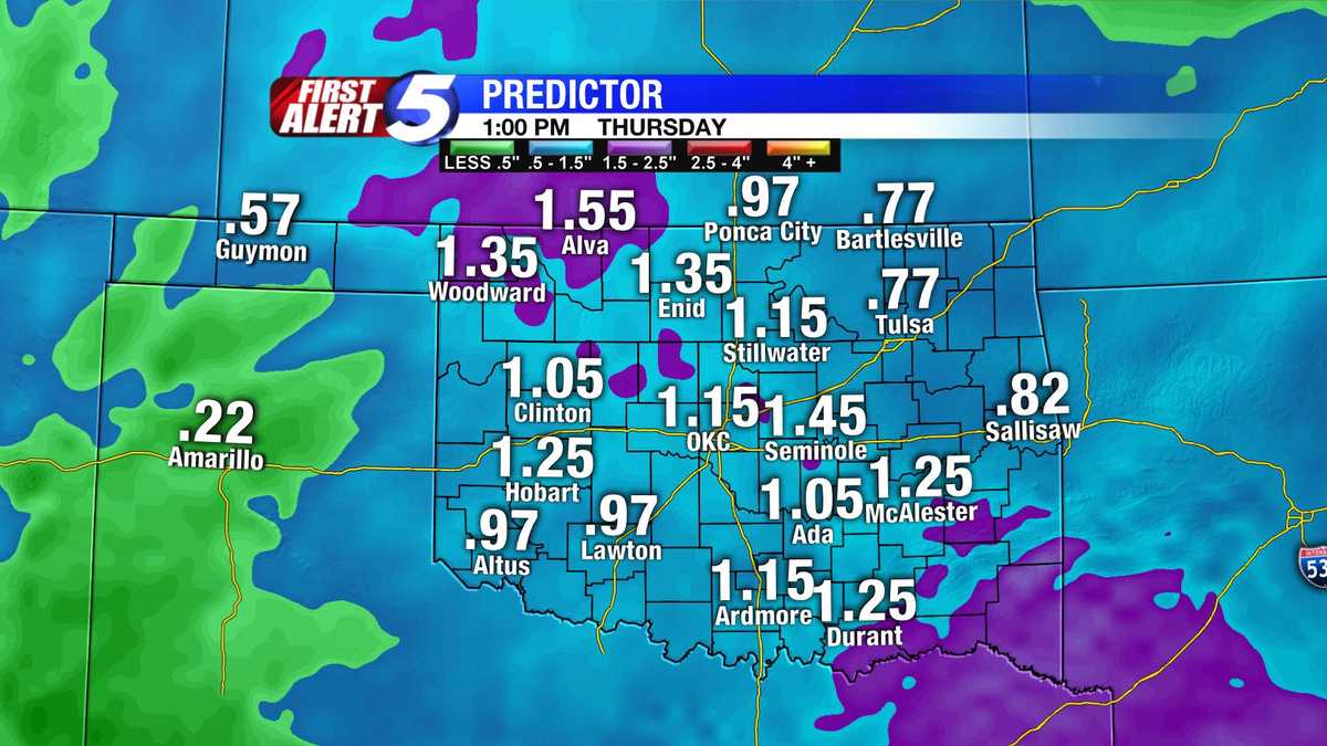 Hourbyhour Oklahoma rainfall slideshow (Feb. 20)