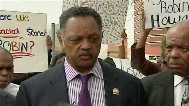 The Rev. Jesse Jackson is in Oklahoma City on Tuesday to help the Robin Howard family. Howard died in police custody in June 2012. The Medical Examiner ruled Howard's death a homicide, but prosecutors never filed charges.