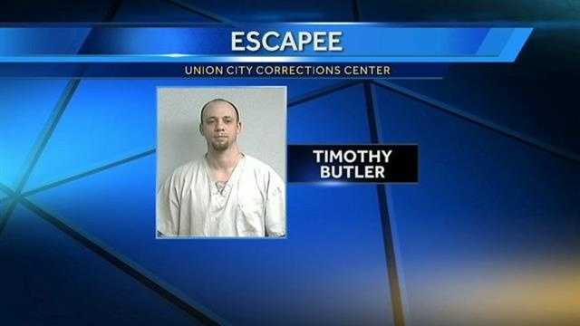 An escapee is on the run. Authorities say he busted out of the Union City Community Corrections Center.
