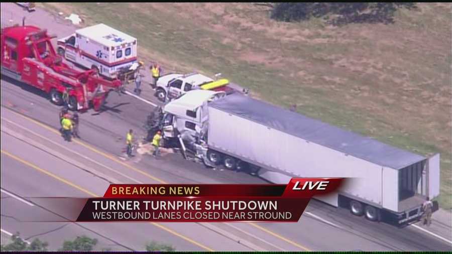 A crash along the Turner Turnpike, westbound, near Stroud has prompted its closure. KOCO's Wendell Edwards has the details.