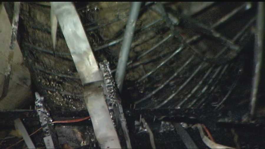 A trailer caught fire overnight near Harrah. No one was hurt but investigators say the fire is suspicious.