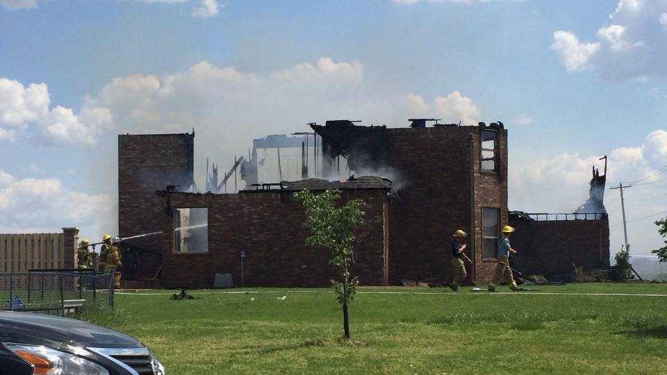 Firefighters battling twostory house fire in Edmond
