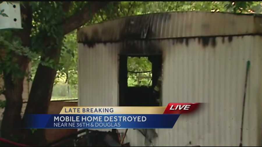 A man escaped a Spencer mobile home fire Tuesday morning.