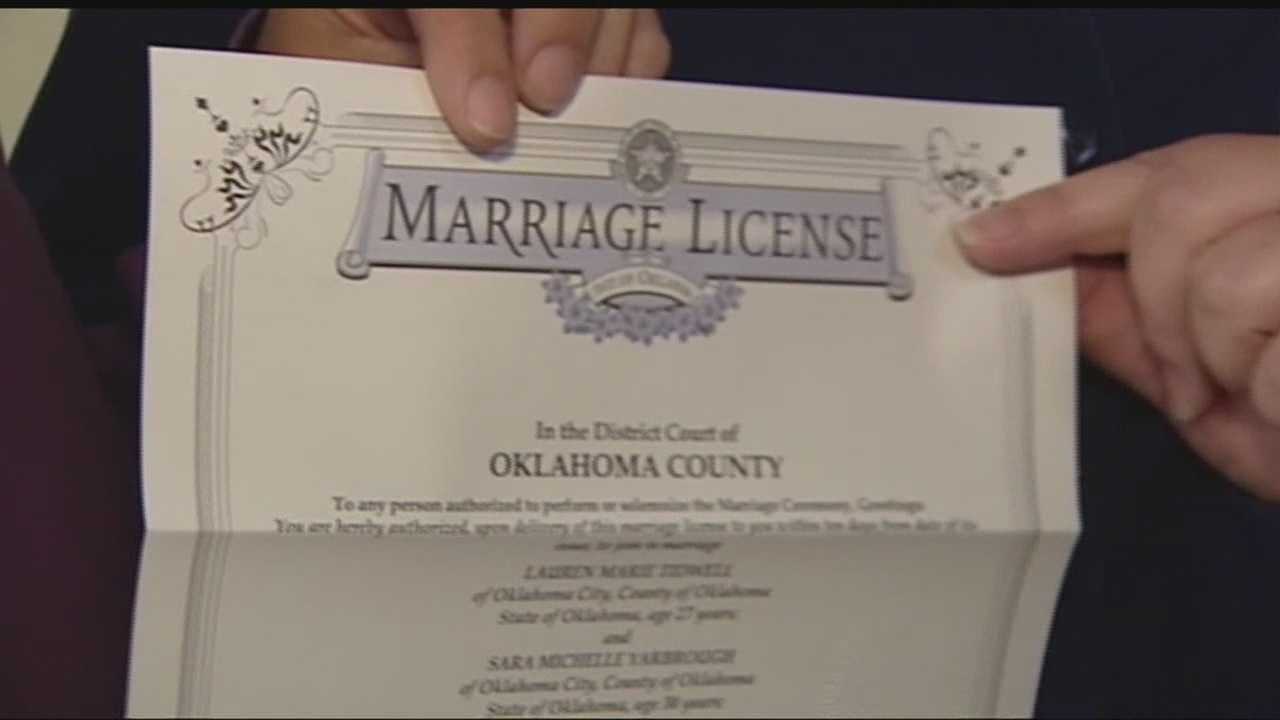 Oklahoma County Courthouse issuing marriage licenses to same sex