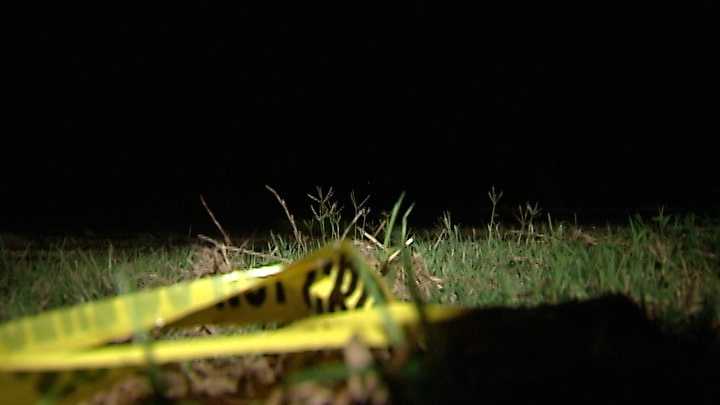 A maintenance worker found human remains while mowing grass Friday afternoon.