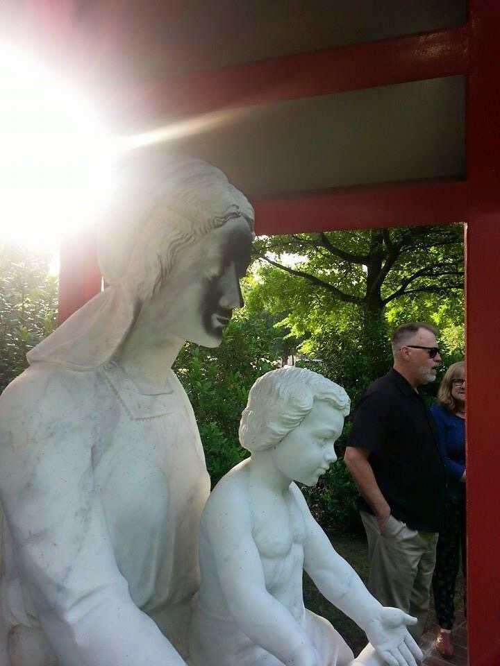 Photos Statue of Virgin Mary at Norman church vandalized