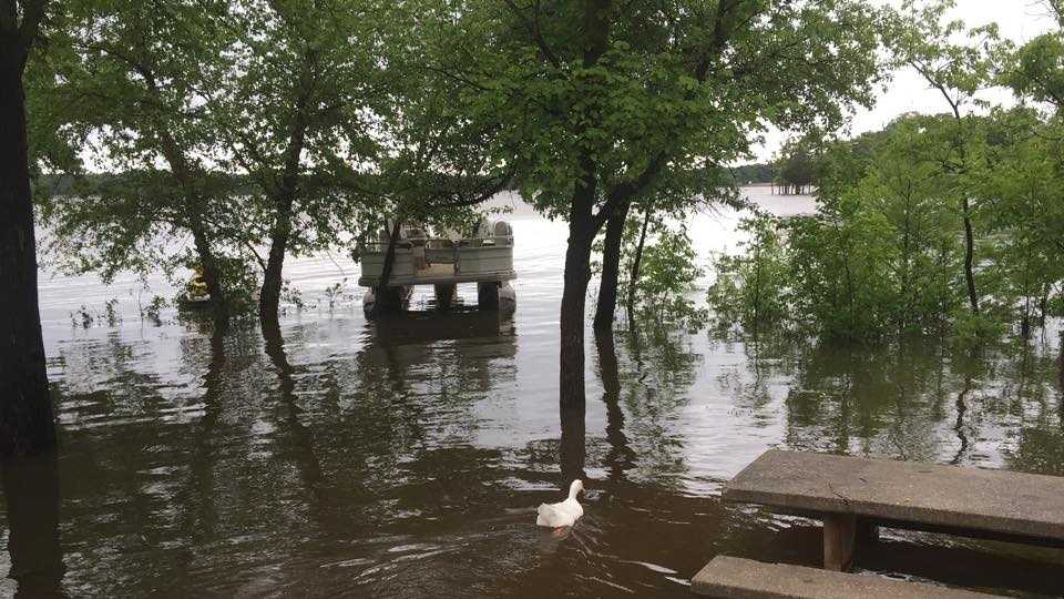Flooding at Arcadia Lake
