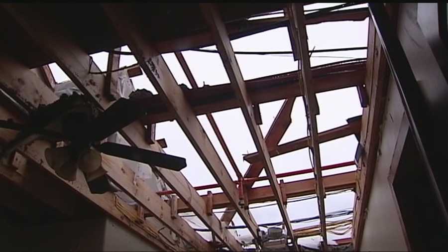Saturday's tornado left an unwanted mark on Grace Home in Blanchard.