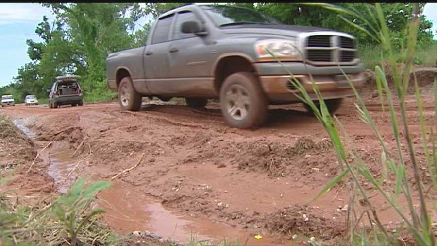 Some Cleveland County residents are stuck in their homes because the water has caused too much damage to roads for anyone to get out or come in to help.