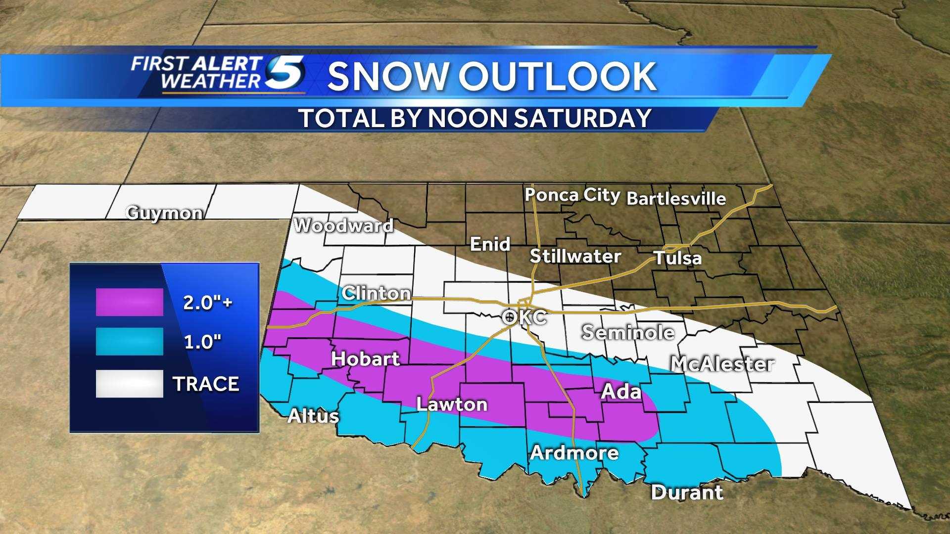 Another Round Of Winter Weather For Oklahoma To Start The Weekend!