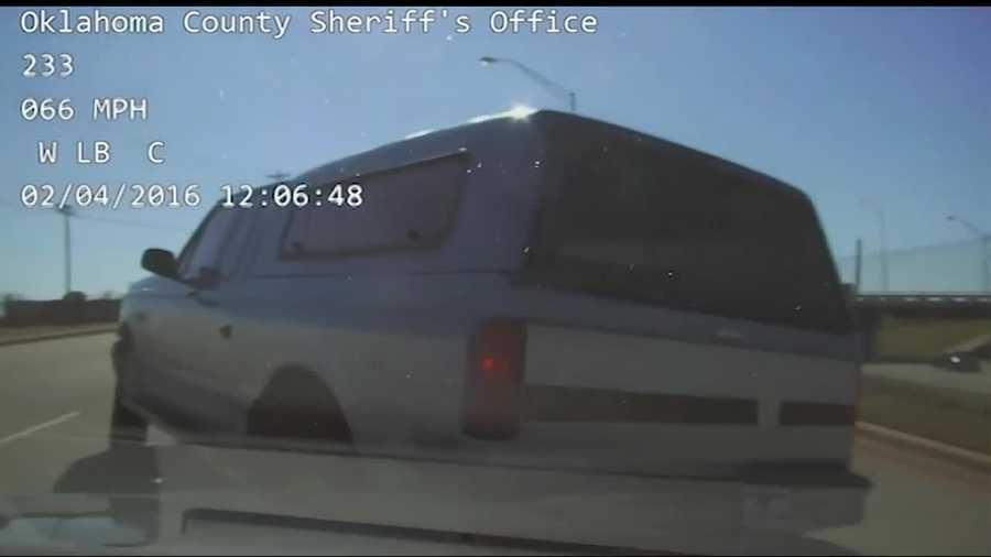 The Oklahoma County Sheriff’s Office recently released dash camera video of a police chase where the suspect leads police down a wrong way access road in south Oklahoma City.