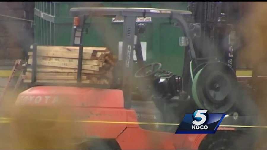 A forklift flipped over and killed a man Tuesday near Santa Fe and the Kilpatrick Turnpike.