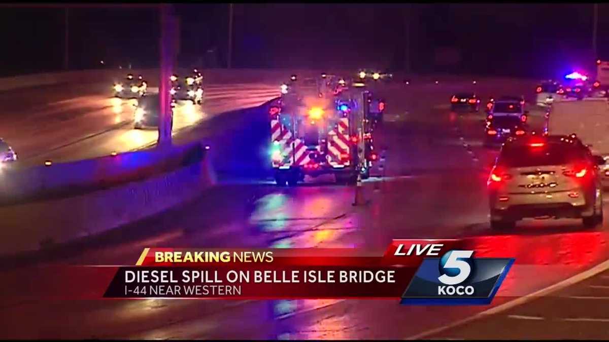 Diesel spill on Belle Isle bridge causes crashes