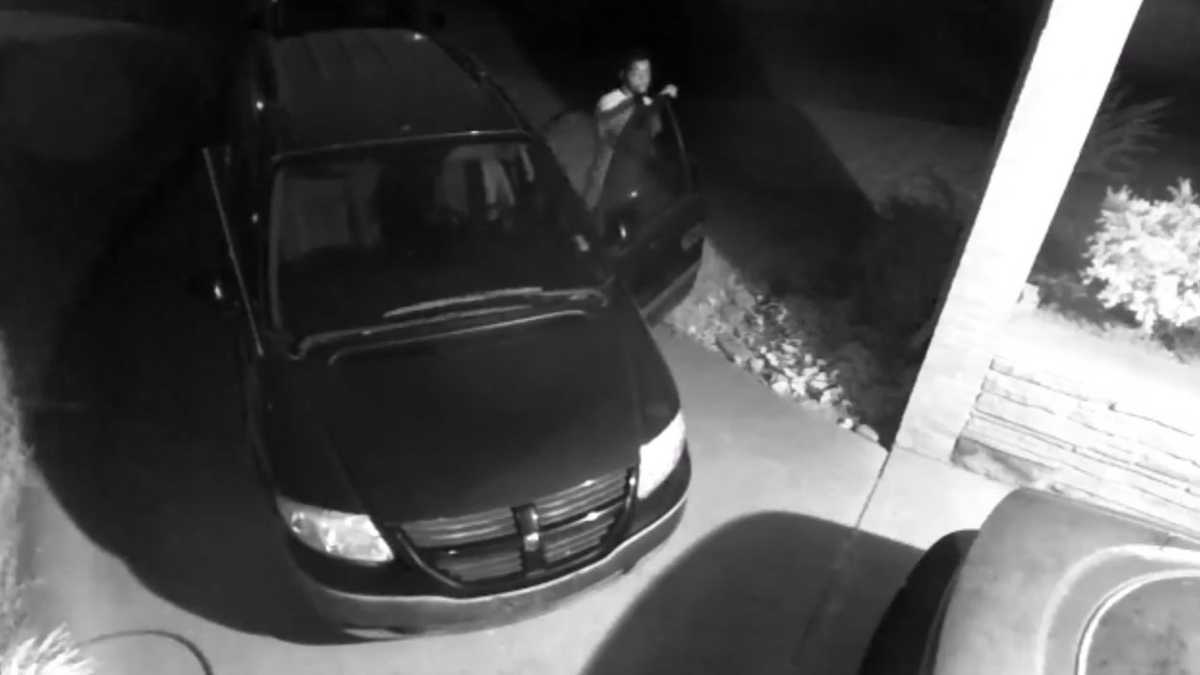 Police search for man caught on camera going through cars at NW OKC home