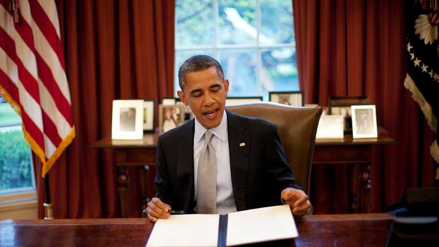 President Barack Obama signs a proclamation making Fort Ord a national monument. (April 20, 2012)
