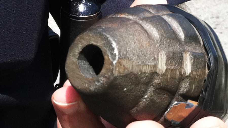 This grenade was found on the University of California at Santa Cruz's campus Thursday. 