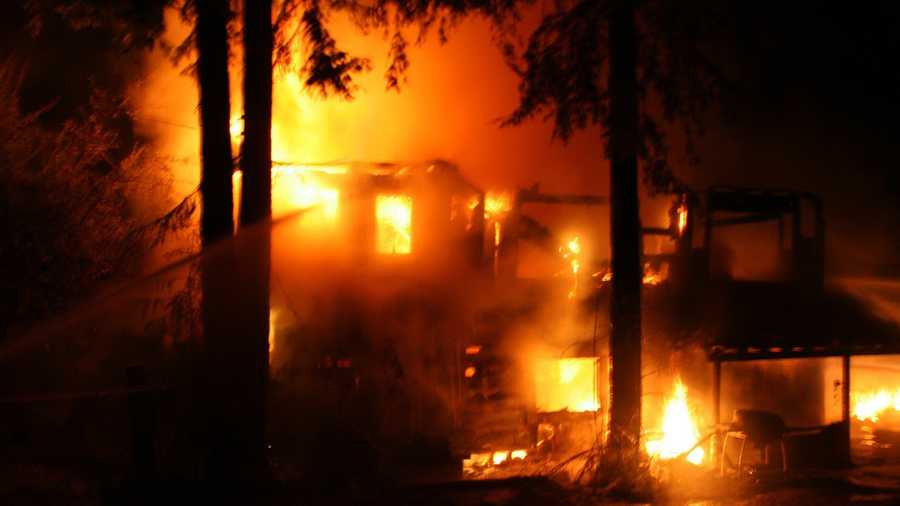 A fire in Boulder Creek destroyed a two-story house. (Sept. 13, 2012)