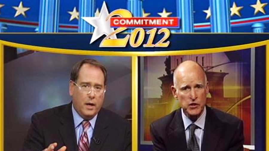 Gov. Jerry Brown was interviewed live by anchor Dan Green inside KSBW's studio in Salinas. 