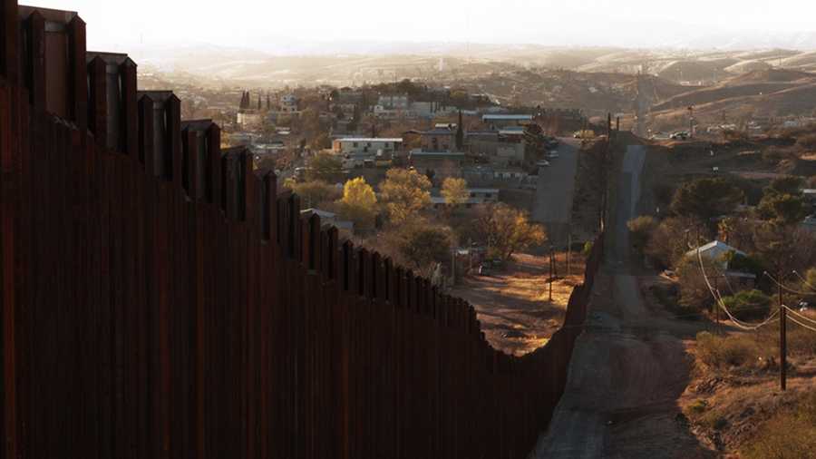 The U.S.-Mexico border is seen in Arizona. 