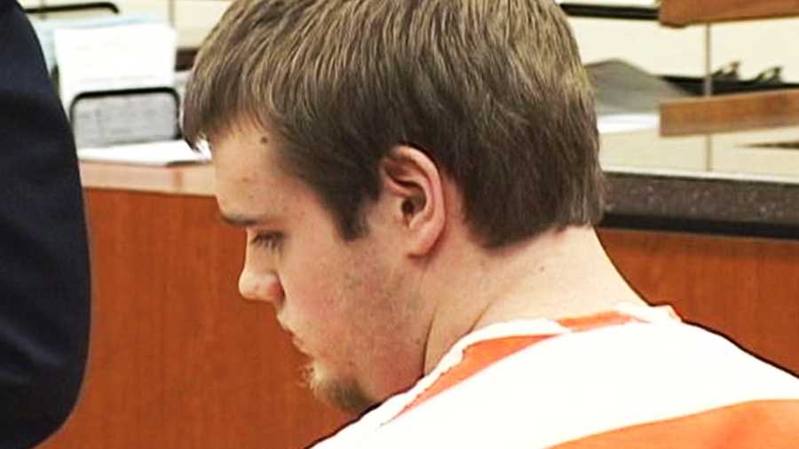 Brandon Henley, 20, of Monterey, kept his head down during his sentencing Tuesday. (Dec. 4, 2012)