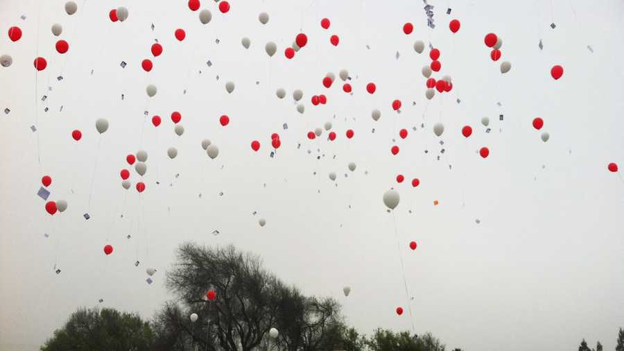 On March 16, 2013, more than a hundred balloons were released into the sky above Morgan Hill to mark one year since Sierra Lamar was abducted.Attached to each balloon was a message of hope and support hand written by the many searchers, friends, and family who gathered in Morgan Hill for the tragic milestone. 