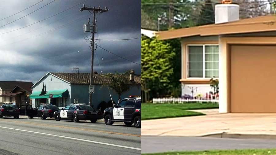 Last Monday's standoff in Salinas happened at the house on the left and Friday's happened at the house on the right. 