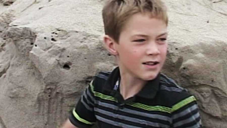 Connor Fitz-Gerald saved a little girl who was buried when a sand cave collapsed. 