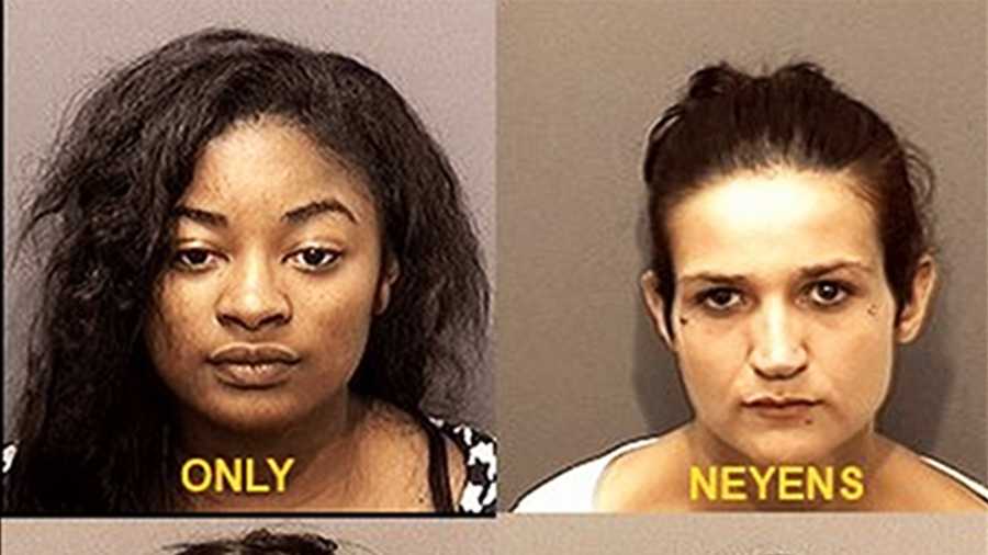 Dominique Only, Diana Neyens, Lameshia Johnson, and Marquisha Brown were arrested in Marina on suspicion of prostitution. 